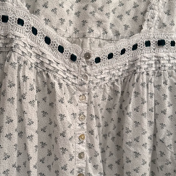 Eileen West Ballet Night Gown Long Sleeve 100% Cotton, Lace with velvet ribbon - Picture 8 of 15